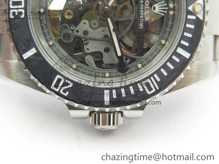 MiroTime 0214 Durable Andrea Pirlo Project Skeleton Submariner SS VRF Best Edition on SS Bracelet SA 2985